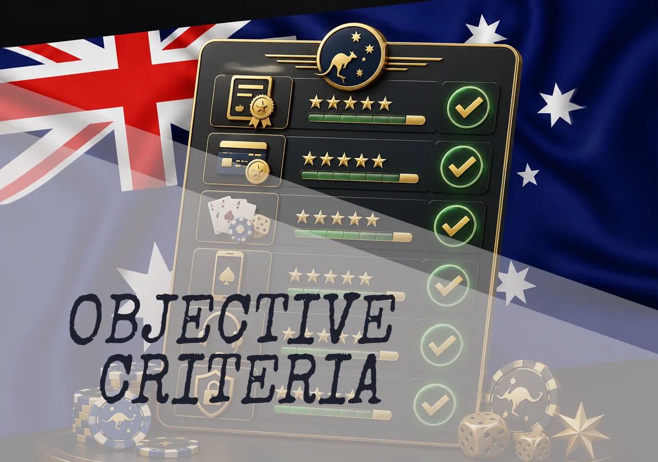 Expert assessment criteria for Australian online casinos: licensing, payments, games, mobile usability, and support