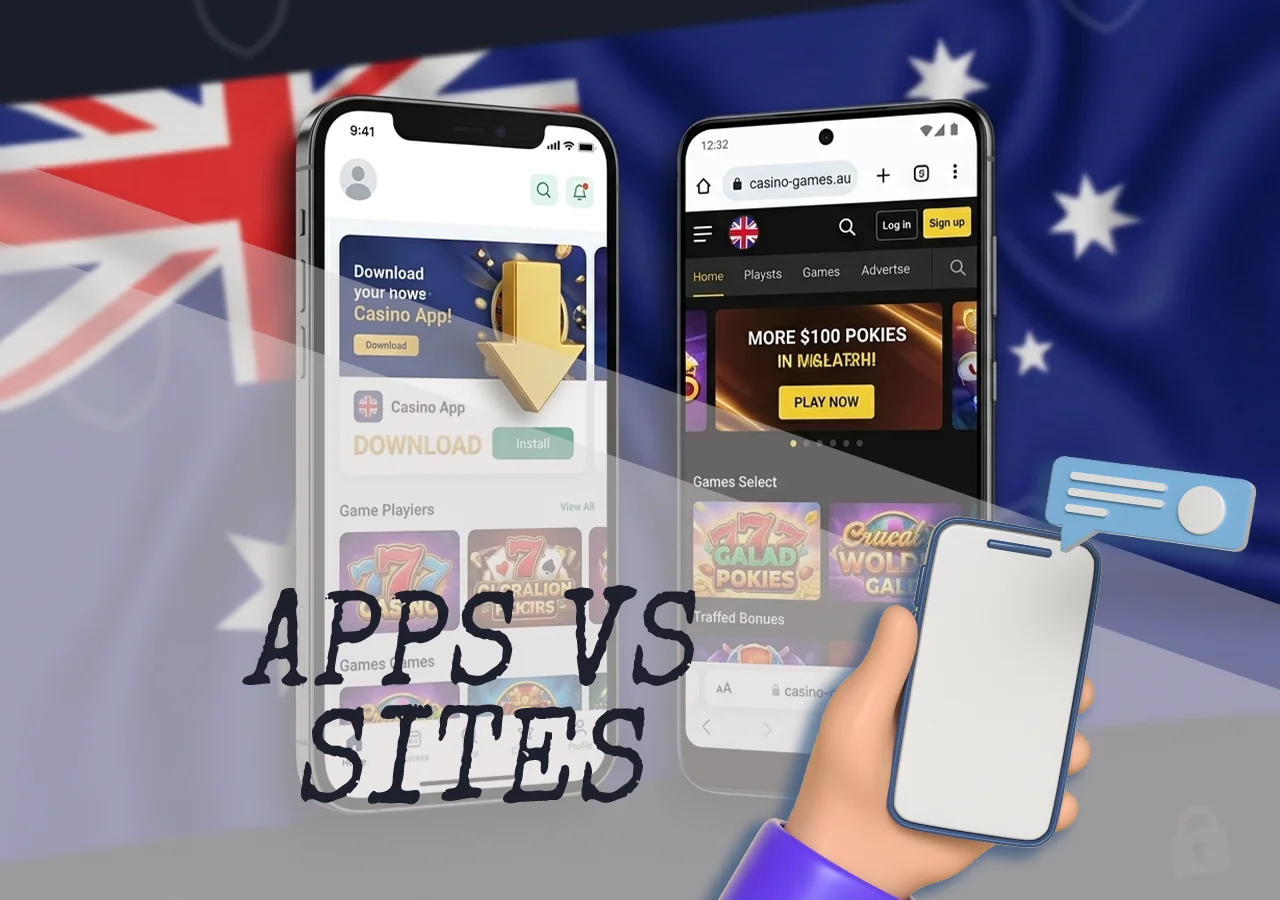 Comparison between native online casino applications and mobile browser sites.